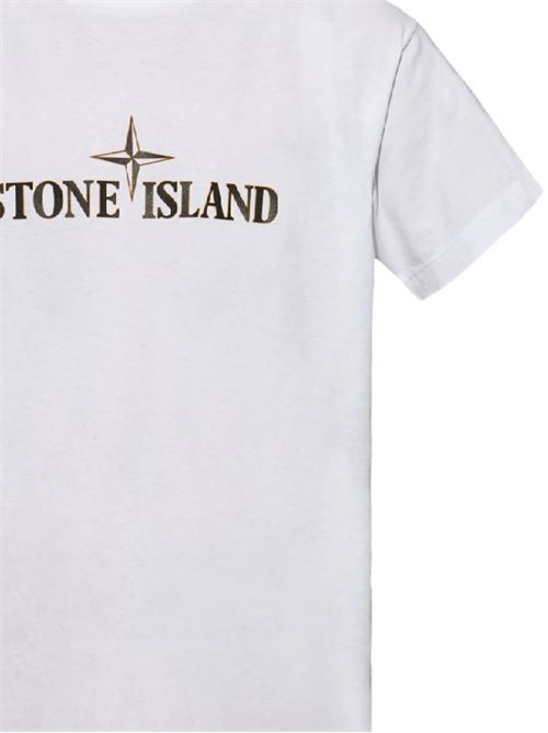 T-shirt bianca con logo Stone Island | 81152NS80V0001